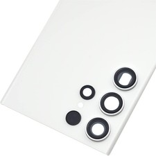 Cream White Acrylic Glass Back Cover Replacement for Samsung Galaxy S23 Ultra