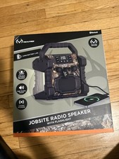 Realtree Job Site Radio Speaker with Flashlight New Bluetooth FM