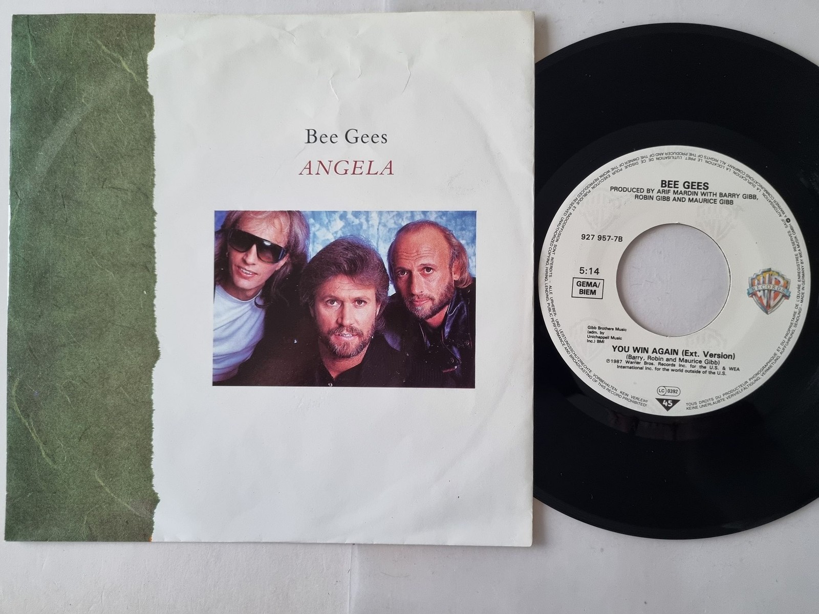 Bee Gees - Angela/ You win again (Extended Version) 7'' Vinyl Germany