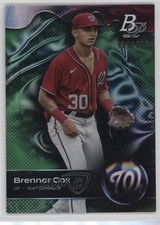 2023 Bowman Platinum Top Prospects Emerald Ice Foil 165/299 Brenner Cox 0q1p