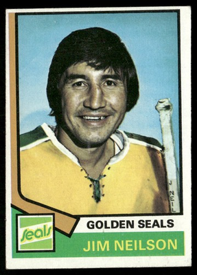 #ad Jim Neilson 1974 75 Topps #109 California Golden Seals EX Dimple $1.95