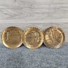 Wendell August Forge Bronze Plates Set of 3 – Ancient Rome Series 1978–1979 Hand