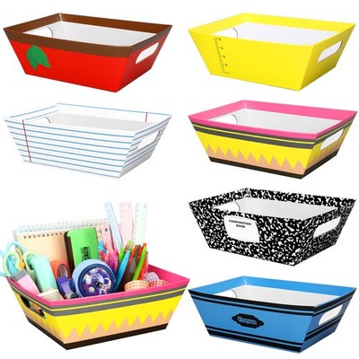 12 Pcs Teacher Gift Basket Teacher Storage Bins Pencil Composition Apple Cray...