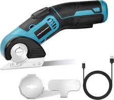 4V Cordless Electric Scissors for Fabric,Cardboard,Leather & Carpet Cutter Tool