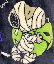 Peanuts Snoopy  Woodstock 2025 Black Bats Halloween Throw Blanket 50  x70      