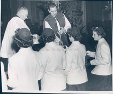 1960 Photo Reverend John Carroll Camp Fire Marian Day Cathedral Medals People