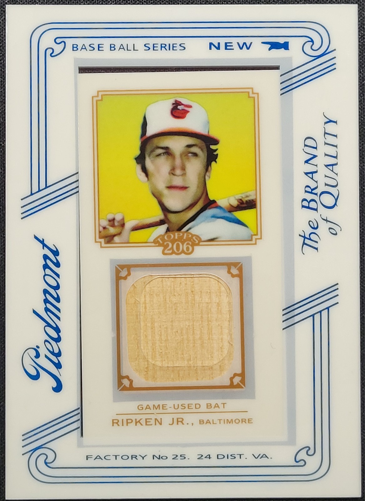 Cal Ripken Jr. #TR-CR 2010 Topps 206 Baseball Framed Mini Relics Piedmont