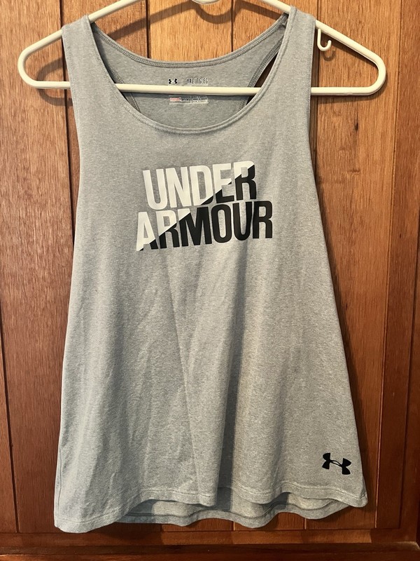 Girls Gray Under Armour Tank Top Size Xlarge