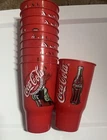 Coca Cola Vintage Plastic Red Cup, 32oz, 10 Count