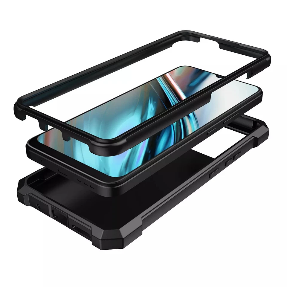 Funda para BLU View 5 / View 5 PRO 2 Capas Protección Esquinas TPU Parachoques Cubierta Foto 3 de 4