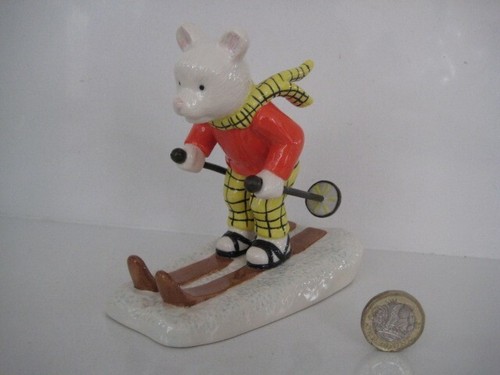 RUPERT TAKES A SKIING LESSON RB 20 ROYAL DOULTON CERTIFICATE & BOX NEW ORNAMENT - Picture 2 of 16