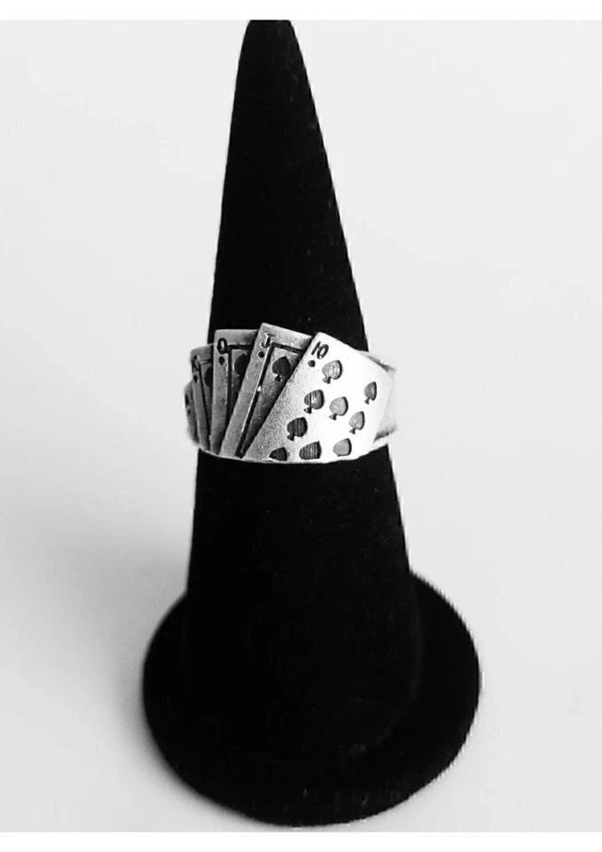 Piedra de zafiro hecha a mano plata de ley 925 joyería regalo para él anillo de hombre Foto 2 de 4