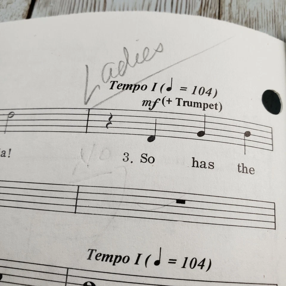 Sheet Music When In Our Music God Is Glorified Keyboard Voices SATB Brass 1989 - Image 3 of 3