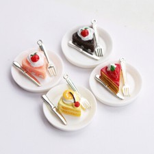 1/12 Scale Dollhouse Miniatures Lot Food Cakes Plates Dish Set Tableware Kitchen