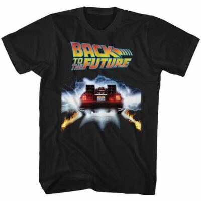 Back To The Future T-Shirt Adult Michael J Fox TAIL LIGHT Cotton Sizes SM - 5XL 