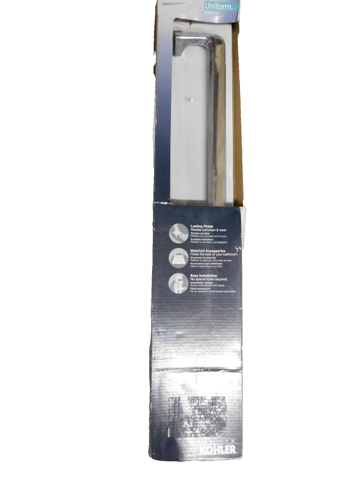 Bar - Polished Chrome R26122-cp - New ,distressed Box