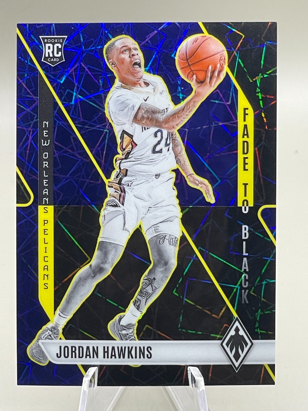 2023-24 Panini Phoenix Jordan Hawkins Blue Lazer /275 Fade To Black RC #24