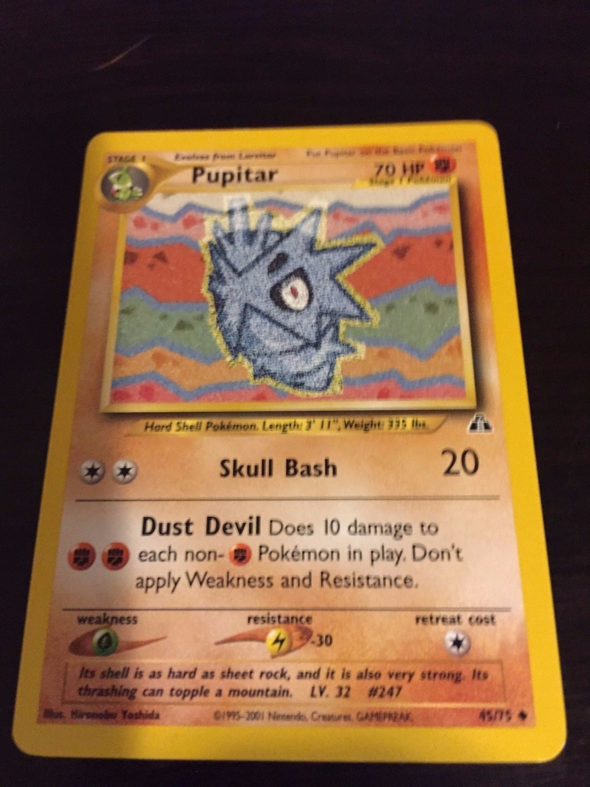 Pokemon Neo Discovery Pupitar - 45/75 NM