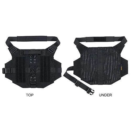 Dog Harness Tactical Military Dog Harness Adjustable M (Chest:28''-35'') Black