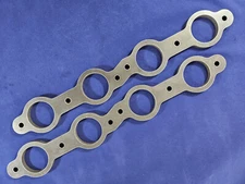 Chevy GM LS 3/8" Header Flanges PAIR for 1-3/4" tubes LS1 LS2 LS6 Steel