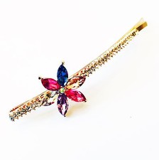 USA Bobby Pin Using Swarovski Crystal Hair Clip Hairpin Flower Multi Color E07
