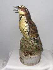 1968 Lionstone Distillery Meadowlark Whiskey Decanter Empty