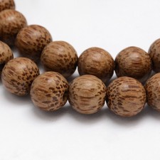 1 Strand Round CoconutBrown Natural Coconut Wood Beads Strands 11 12x10mm 31.4"