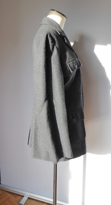 Veste Bensimon Style Saharienne - 65% Laine - Gris Anthracite - Taille 42 - Très Bon État