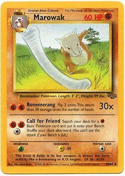 Pokemon Jungle 39/64 Marowak Card 