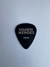 SHAWN MENDES Black Rose  Tour Issued Signature Guitar Pick