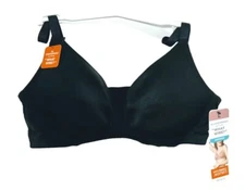 Warner's Simply Perfect Women's Easy Size What Wire Underwire Bra Black LARGE