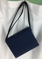 Vintage La Regale Handbag Small Navy Blue Satin IDR250115/HB