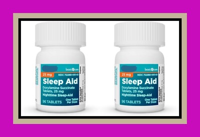 Premium Care Sleep Aid Tablets, Doxylamine Succinate 25 mg, Nighttime  2 bottles