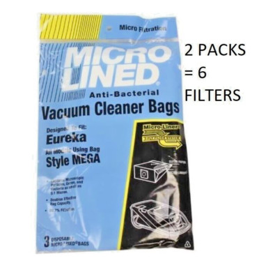 2 Packs -  Eureka Style RR Microlined Vacuum Bags 61115 Boss Smart Vac 4800 Bag