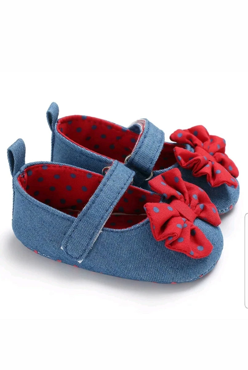 SCARPE BALLERINE NEONATA BAMBINA IN JEANS 06 MESI SCARPA N.17