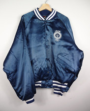 King Louie Mens Pro Fit Satin Varsity Bomber Jacket Sz XL Blue USA Made Vintage
