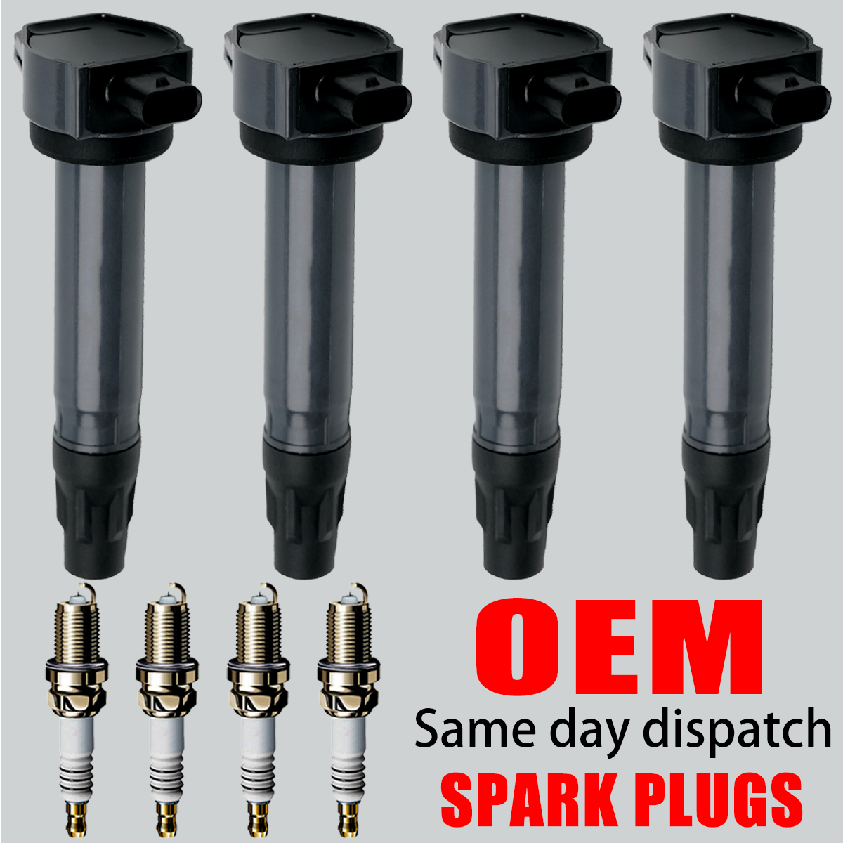 4X OEM Ignition Coil & Iridium Spark Plugs for Dodge Journey Jeep Compass UF557