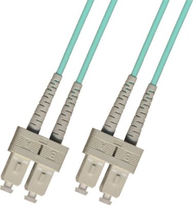 250 Meter OM3 10GB Multimode Duplex Fiber Optic Cable (50/125) SC-SC Aqua