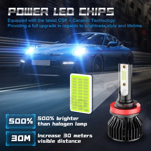 For Ford Ranger 2021 2022 2023 6x Blue LED Headlight Hi/Lo + Fog Light Bulbs kit - Picture 5 of 18