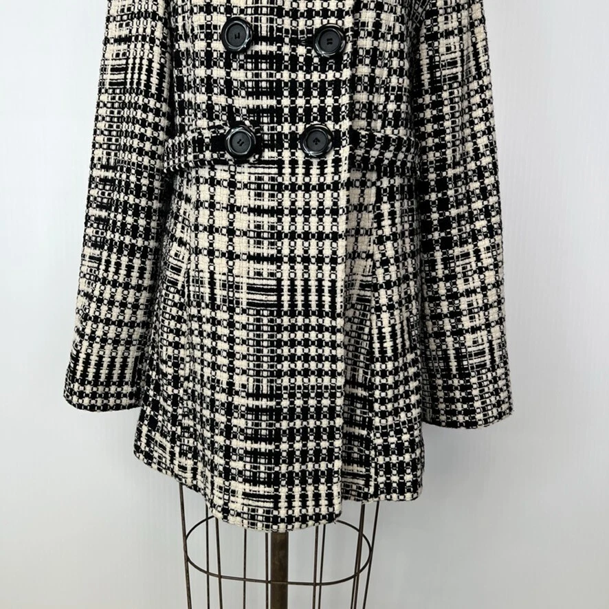 Chaqueta Arden B Mujer Grande Lana Doble Botón Cinturón Lujo Retro Abrigo Trabajo Core Ex Foto 3 de 4