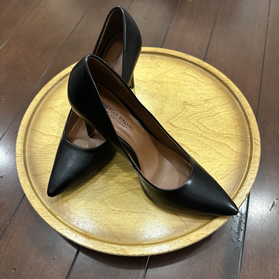Christian Siriano Women's Black 4 Inch Heel Dress Shoes Stiletto Pumps