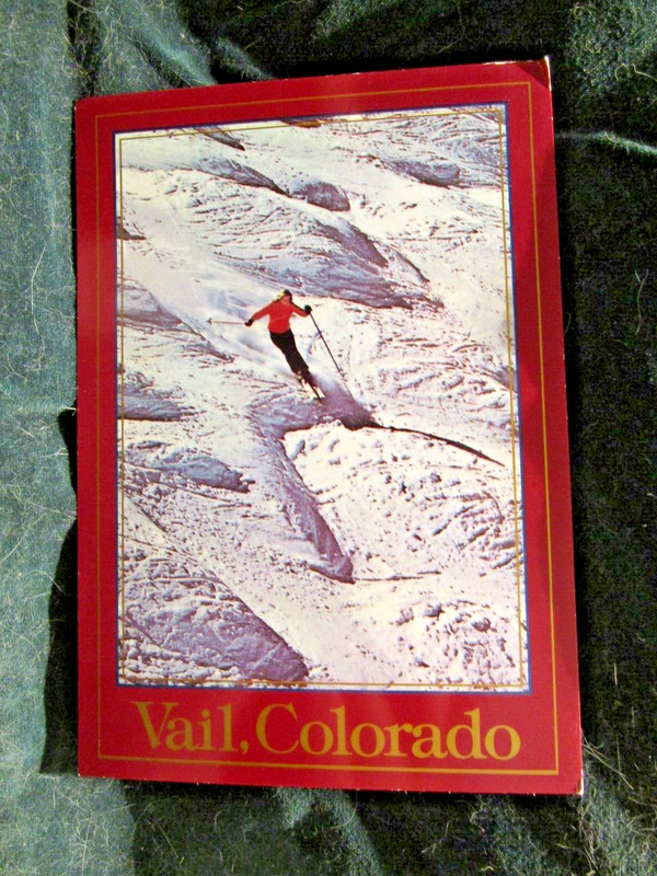 Postcard Skiing Moguls  At Vail Colorado USA