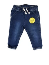 Baby Girls' Raw Edge Denim Pants - Cat & Jack Light Wash 3-6m, Blue