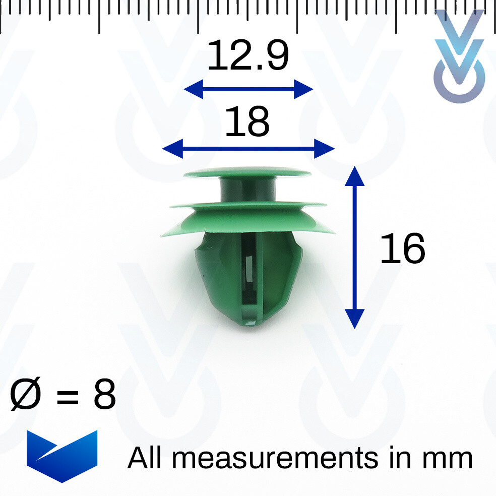 10x Tailgate Lining Clips & Boot Lid Lining Fasteners for some Mazda 3