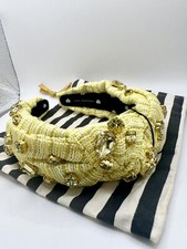Lele Sadoughi headband, tweed oversized CRYSTAL VERONICA Yellow canary NWT 195