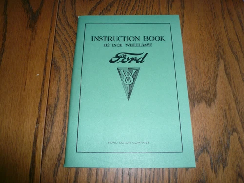 1934 Ford V-8 112 Inch Wheelbase Instruction Book - Glove Box