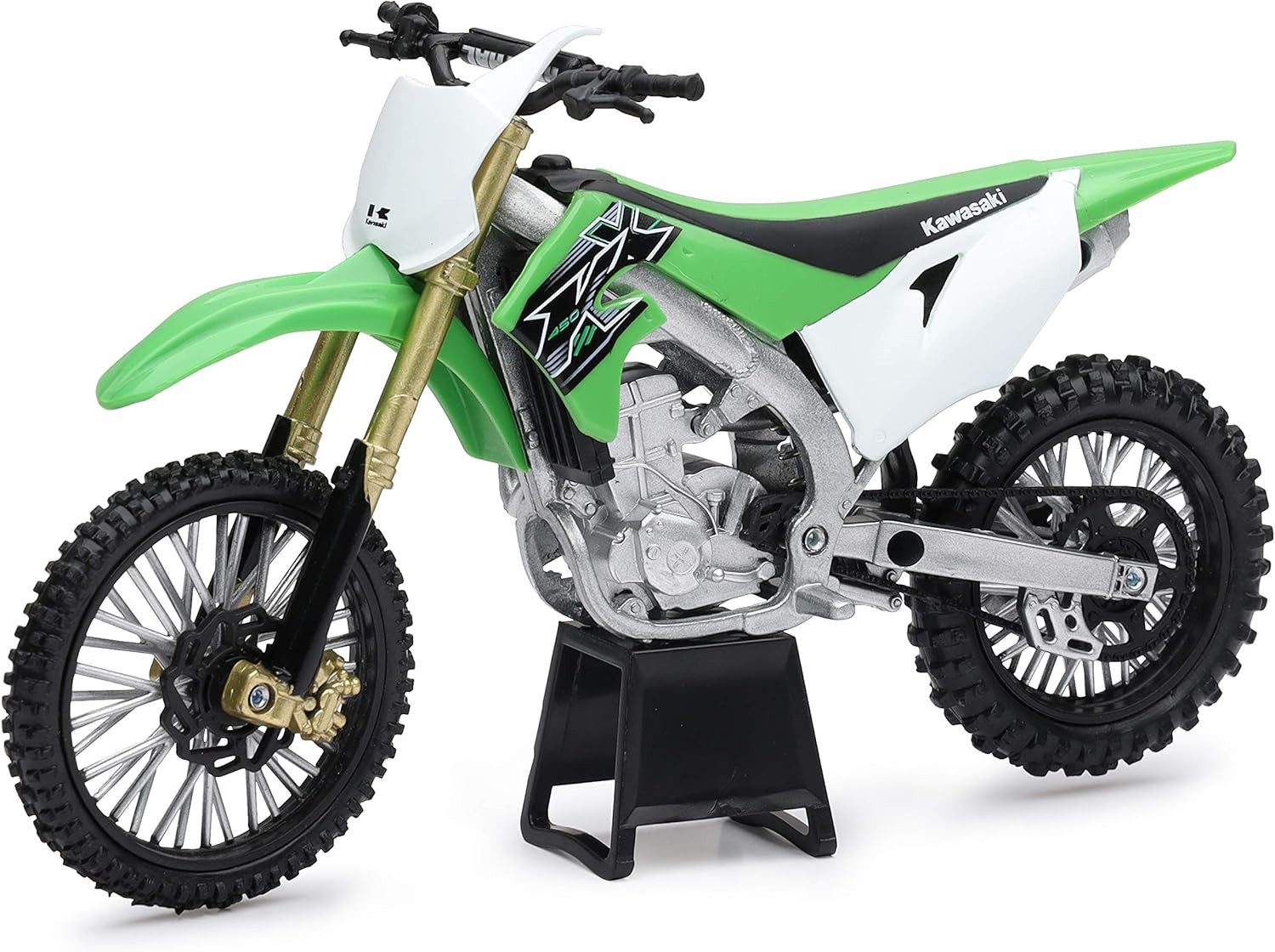 Modellino de collection Kawasaki KX 450 Eli Tomac miniature haut de gamme échelle 1:12
