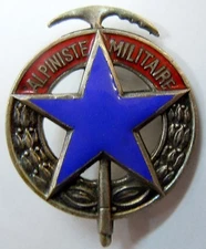 VERITABLE INSIGNE BREVET ALPINISTE MILITAIRE ARMÉE MONTAGNE CHASSEURS ALPIN A.B.