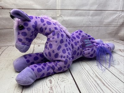 Wishpets Purple Giraffe Plush Columbus Zoo Aquarium 14  Stuffed Animal Souvenir