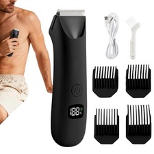 Ball Trimmer for Men's Pubic Hair Waterproof Electric Groin Wet/Dry Body Shaver